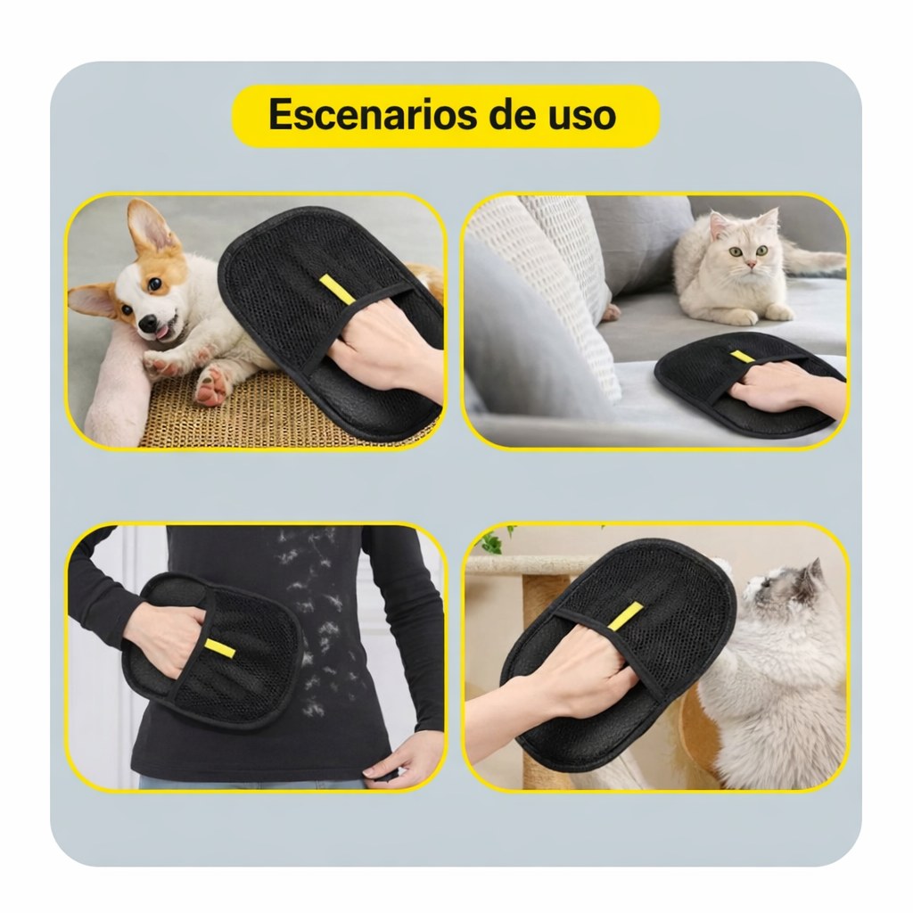 Guante Profesional Removedor de Pelo para Mascotas
