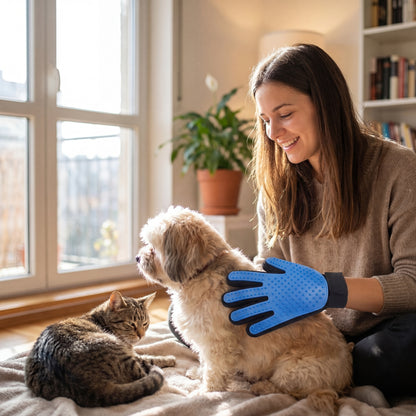 Guante Cepillo Quitapelo para Perros y Gatos